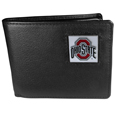 Ohio St. Buckeyes Leather Bi-fold Wallet Packaged in Gift Box
